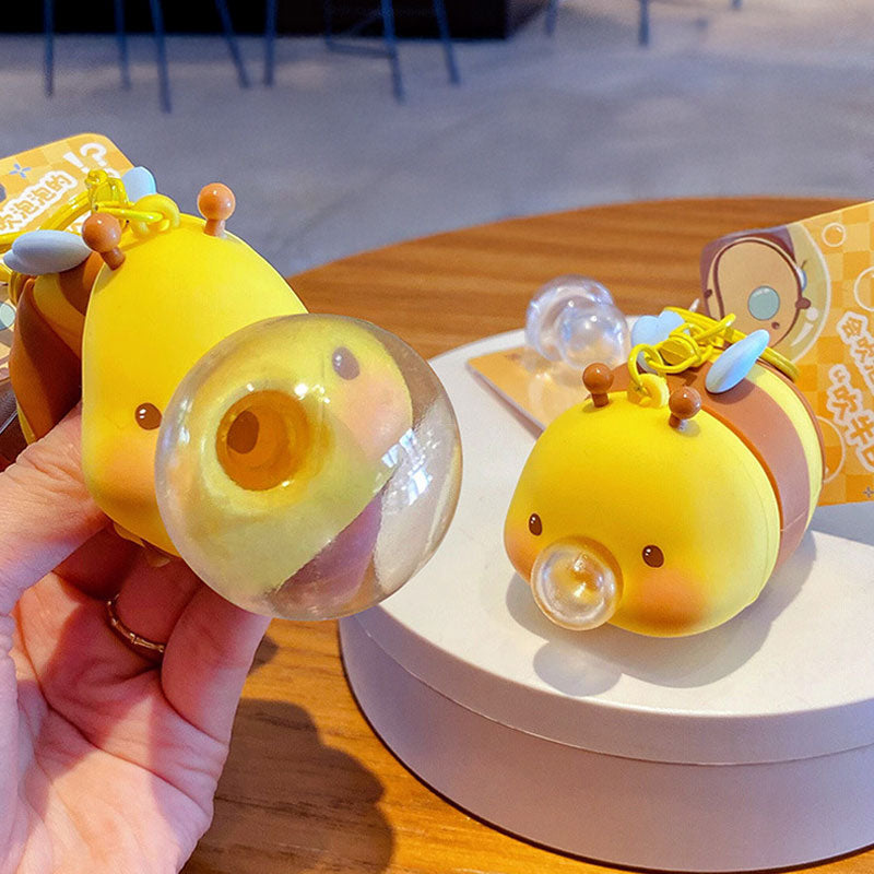 Bee ストレス解消 キーチャーム キーホルダー キーリング キーチェーン バッグチャーム ストラップ アクセサリー 紛失予防 かわいい ジュエリー 可愛い 雑貨 鍵 車 レディース カップル 小物 ギフト プレゼント