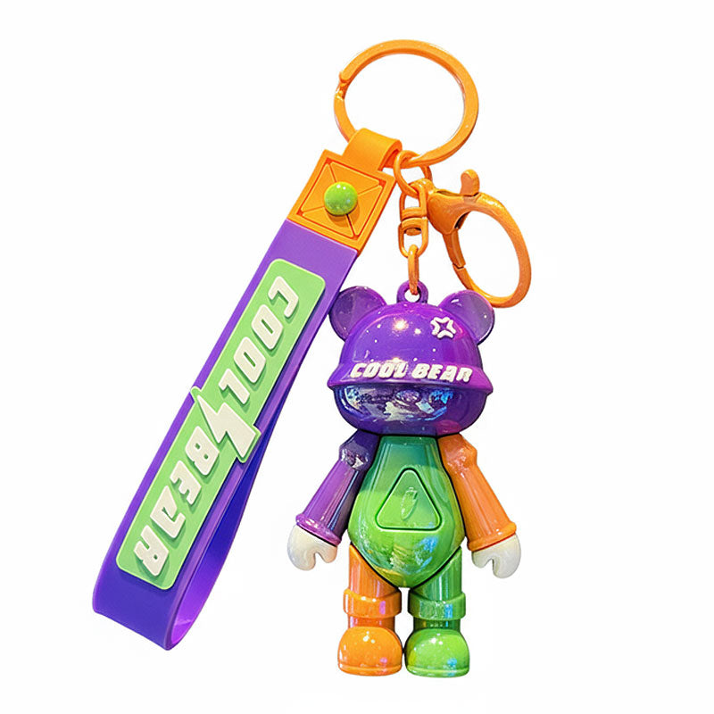 Bear クールクマ キーチャーム キーホルダー キーリング キーチェーン バッグチャーム ストラップ アクセサリー 紛失予防 かわいい ジュエリー 可愛い 雑貨 鍵 車 レディース カップル 小物 ギフト プレゼント