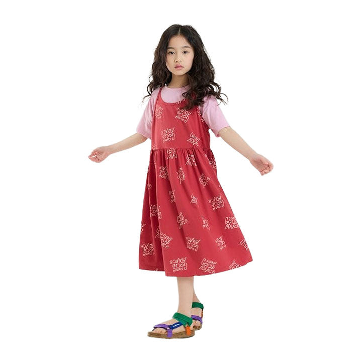 ワンピース ノースリーブ キッズ ベビー ジュニア 韓国製 子供服 韓国 ファッション タンクワンピース 女の子 かわいい ガールズ 純綿 春服 夏服 送料無料