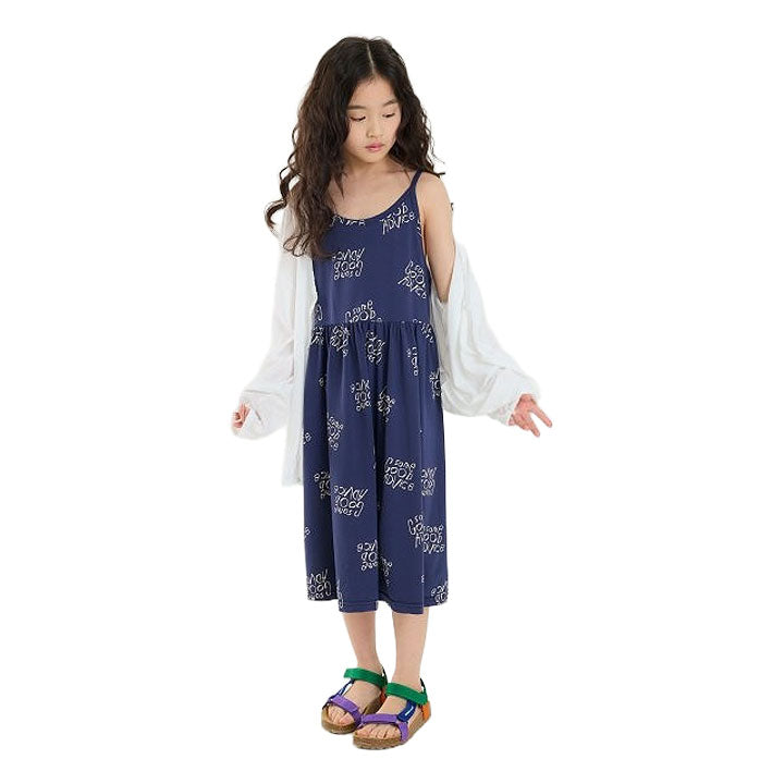 ワンピース ノースリーブ キッズ ベビー ジュニア 韓国製 子供服 韓国 ファッション タンクワンピース 女の子 かわいい ガールズ 純綿 春服 夏服 送料無料