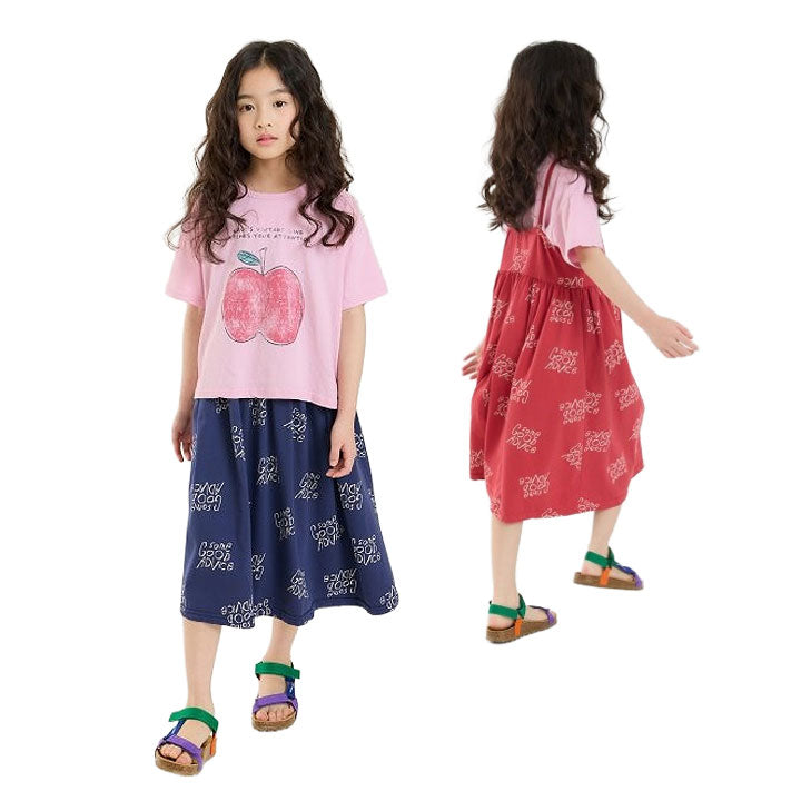 ワンピース ノースリーブ キッズ ベビー ジュニア 韓国製 子供服 韓国 ファッション タンクワンピース 女の子 かわいい ガールズ 純綿 春服 夏服 送料無料