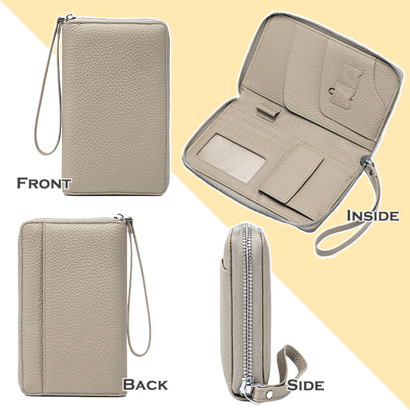 多機能 パスポートケース スキミング防止 革 セキュリティポーチ 薄型 防犯グッズ 貴重品 パスポート トラベル RFID 盗難防止 小銭入れ 撥水 大容量 旅行 チケットケース 軽量