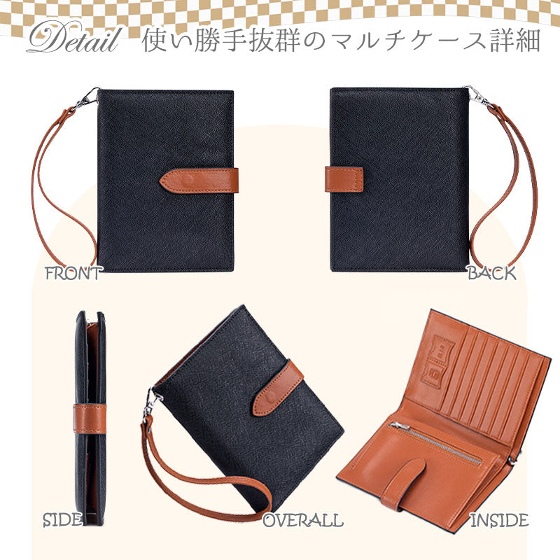 レザー パスポートケース 海外 財布 多機能 スキミング防止 革 セキュリティポーチ 薄型 防犯グッズ 貴重品 パスポート トラベル RFID 盗難防止 小銭入れ 撥水 旅行 軽量