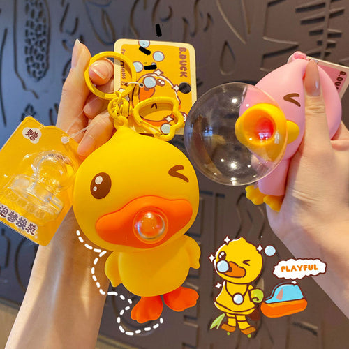 Duck キーチャーム キーホルダー キーリング キーチェーン バッグチャーム ストラップ アクセサリー 紛失予防 かわいい ジュエリー 可愛い 雑貨 鍵 車 レディース カップル 小物 ギフト プレゼント