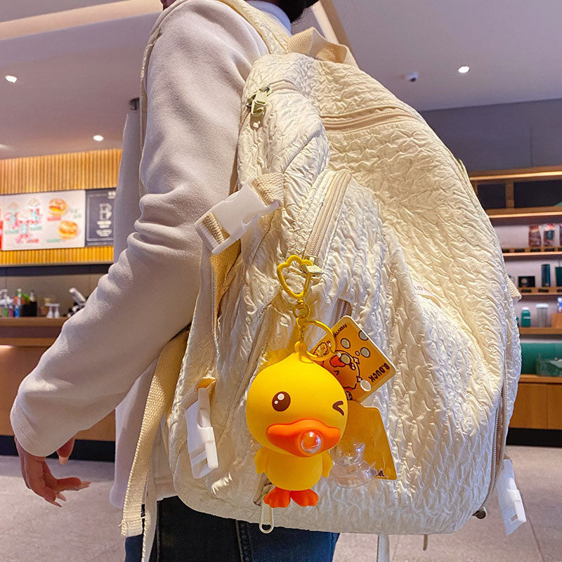 Duck キーチャーム キーホルダー キーリング キーチェーン バッグチャーム ストラップ アクセサリー 紛失予防 かわいい ジュエリー 可愛い 雑貨 鍵 車 レディース カップル 小物 ギフト プレゼント