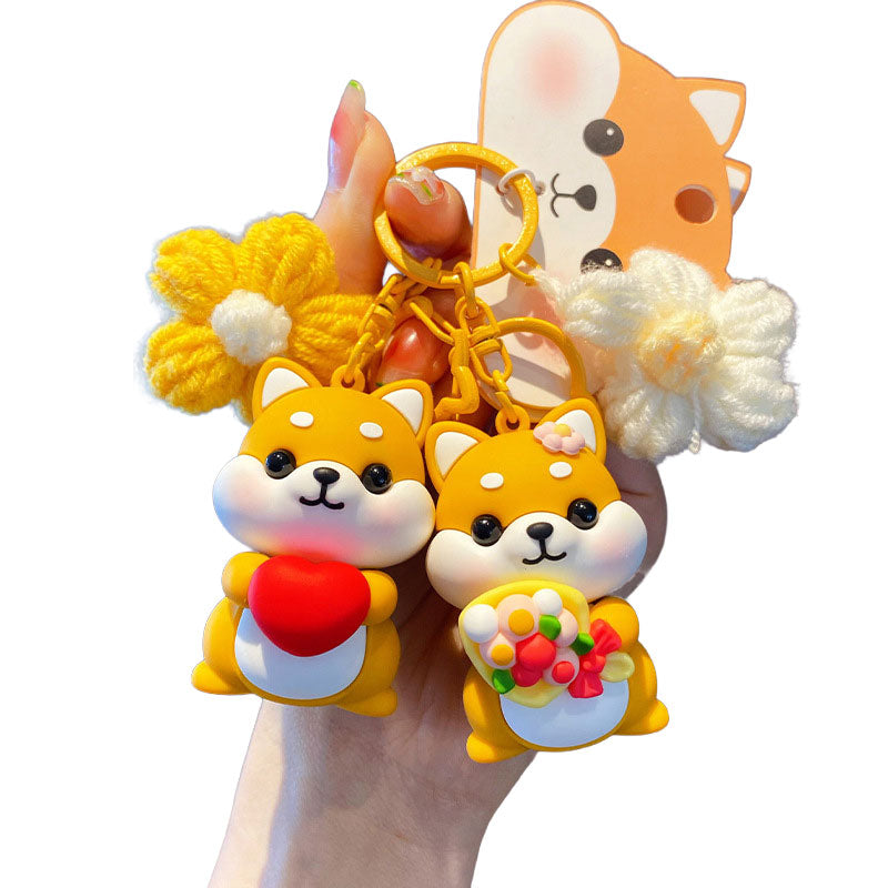 犬 キーチャーム キーホルダー キーリング キーチェーン バッグチャーム ストラップ アクセサリー 紛失予防 かわいい ジュエリー 可愛い 雑貨 鍵 車 レディース カップル 小物 ギフト プレゼント