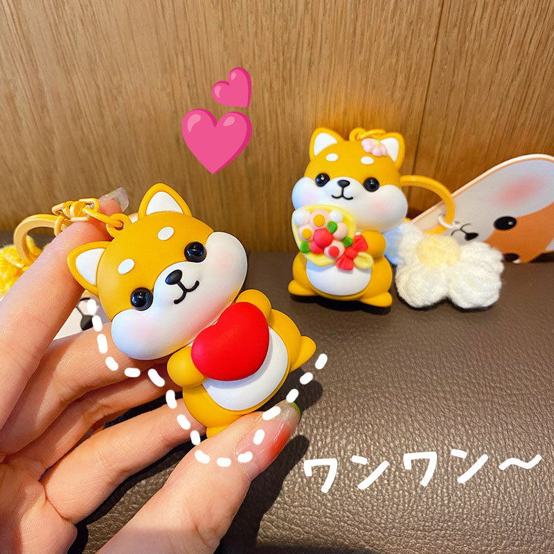 犬 キーチャーム キーホルダー キーリング キーチェーン バッグチャーム ストラップ アクセサリー 紛失予防 かわいい ジュエリー 可愛い 雑貨 鍵 車 レディース カップル 小物 ギフト プレゼント