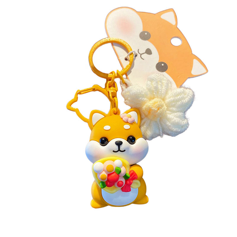 犬 キーチャーム キーホルダー キーリング キーチェーン バッグチャーム ストラップ アクセサリー 紛失予防 かわいい ジュエリー 可愛い 雑貨 鍵 車 レディース カップル 小物 ギフト プレゼント