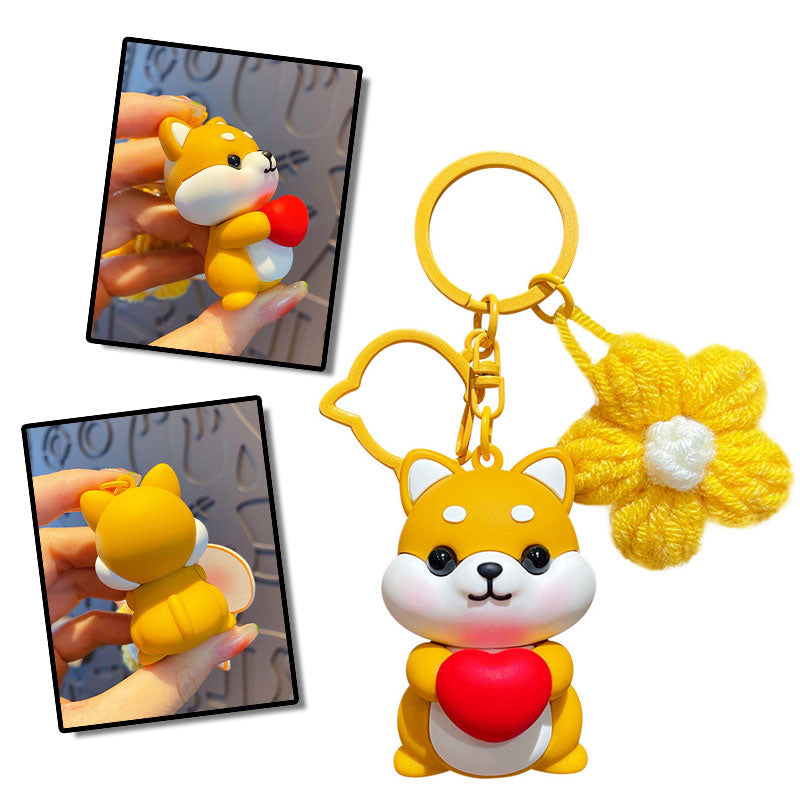 犬 キーチャーム キーホルダー キーリング キーチェーン バッグチャーム ストラップ アクセサリー 紛失予防 かわいい ジュエリー 可愛い 雑貨 鍵 車 レディース カップル 小物 ギフト プレゼント