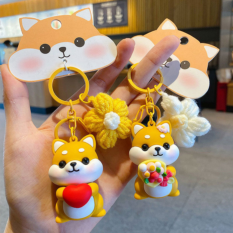 犬 キーチャーム キーホルダー キーリング キーチェーン バッグチャーム ストラップ アクセサリー 紛失予防 かわいい ジュエリー 可愛い 雑貨 鍵 車 レディース カップル 小物 ギフト プレゼント