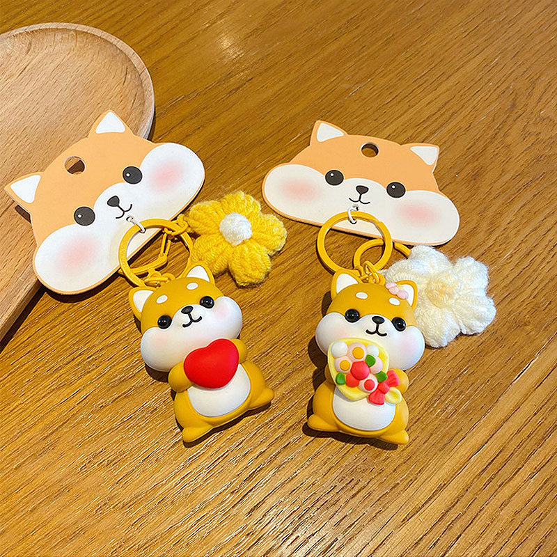 犬 キーチャーム キーホルダー キーリング キーチェーン バッグチャーム ストラップ アクセサリー 紛失予防 かわいい ジュエリー 可愛い 雑貨 鍵 車 レディース カップル 小物 ギフト プレゼント