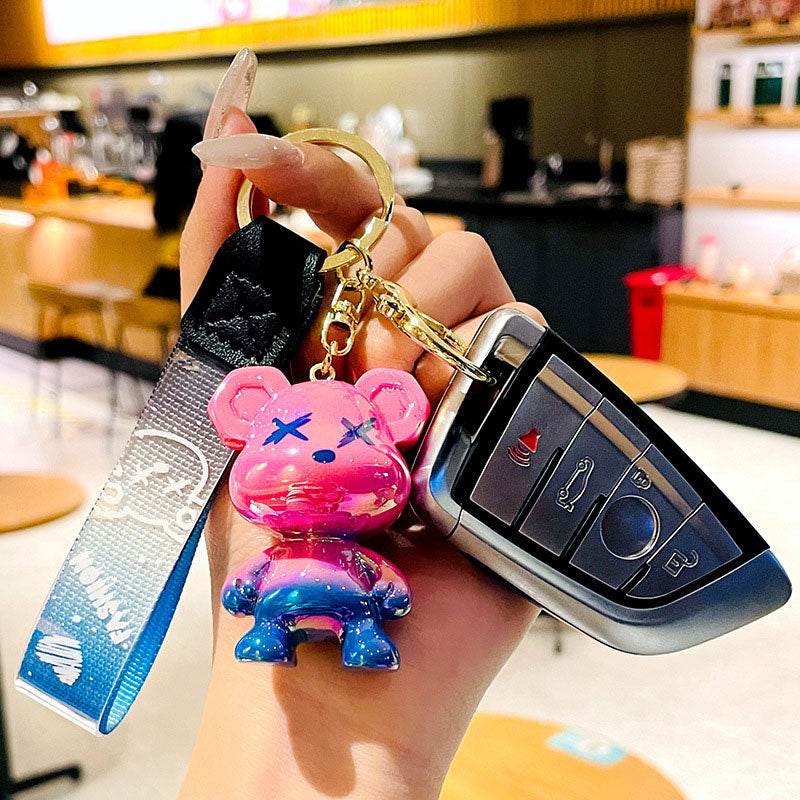 クマ キーチャーム キーホルダー キーリング キーチェーン バッグチャーム ストラップ アクセサリー 紛失予防 かわいい ジュエリー 可愛い 雑貨 鍵 車 レディース カップル 小物 ギフト プレゼント
