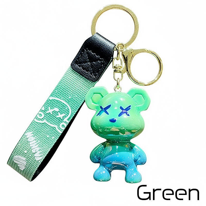 クマ キーチャーム キーホルダー キーリング キーチェーン バッグチャーム ストラップ アクセサリー 紛失予防 かわいい ジュエリー 可愛い 雑貨 鍵 車 レディース カップル 小物 ギフト プレゼント