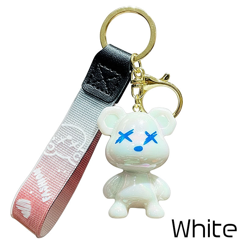 クマ キーチャーム キーホルダー キーリング キーチェーン バッグチャーム ストラップ アクセサリー 紛失予防 かわいい ジュエリー 可愛い 雑貨 鍵 車 レディース カップル 小物 ギフト プレゼント