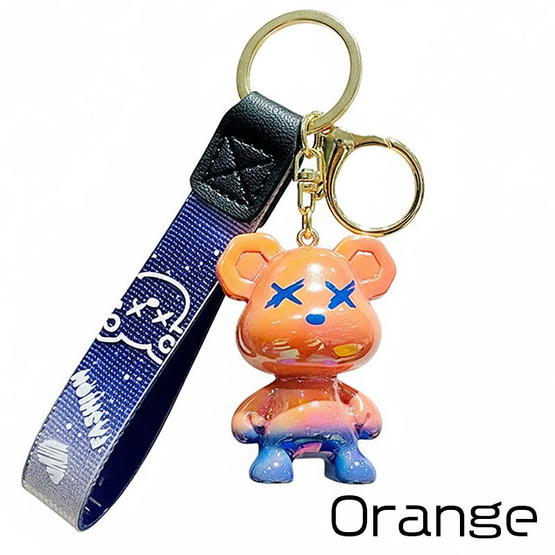 クマ キーチャーム キーホルダー キーリング キーチェーン バッグチャーム ストラップ アクセサリー 紛失予防 かわいい ジュエリー 可愛い 雑貨 鍵 車 レディース カップル 小物 ギフト プレゼント