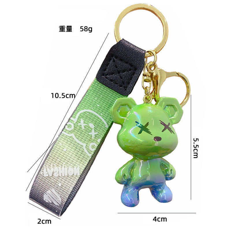 クマ キーチャーム キーホルダー キーリング キーチェーン バッグチャーム ストラップ アクセサリー 紛失予防 かわいい ジュエリー 可愛い 雑貨 鍵 車 レディース カップル 小物 ギフト プレゼント