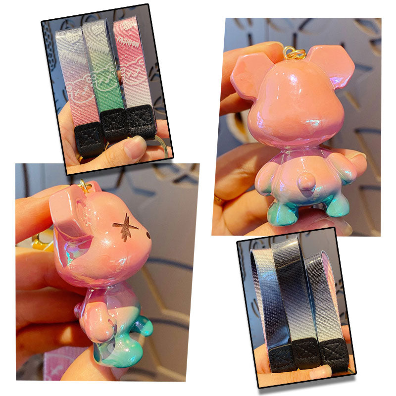 クマ キーチャーム キーホルダー キーリング キーチェーン バッグチャーム ストラップ アクセサリー 紛失予防 かわいい ジュエリー 可愛い 雑貨 鍵 車 レディース カップル 小物 ギフト プレゼント