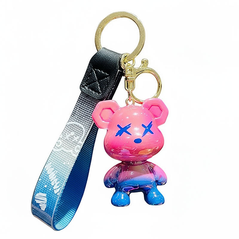 クマ キーチャーム キーホルダー キーリング キーチェーン バッグチャーム ストラップ アクセサリー 紛失予防 かわいい ジュエリー 可愛い 雑貨 鍵 車 レディース カップル 小物 ギフト プレゼント