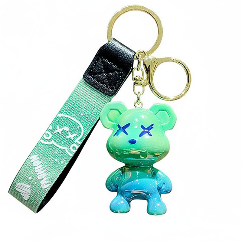 クマ キーチャーム キーホルダー キーリング キーチェーン バッグチャーム ストラップ アクセサリー 紛失予防 かわいい ジュエリー 可愛い 雑貨 鍵 車 レディース カップル 小物 ギフト プレゼント