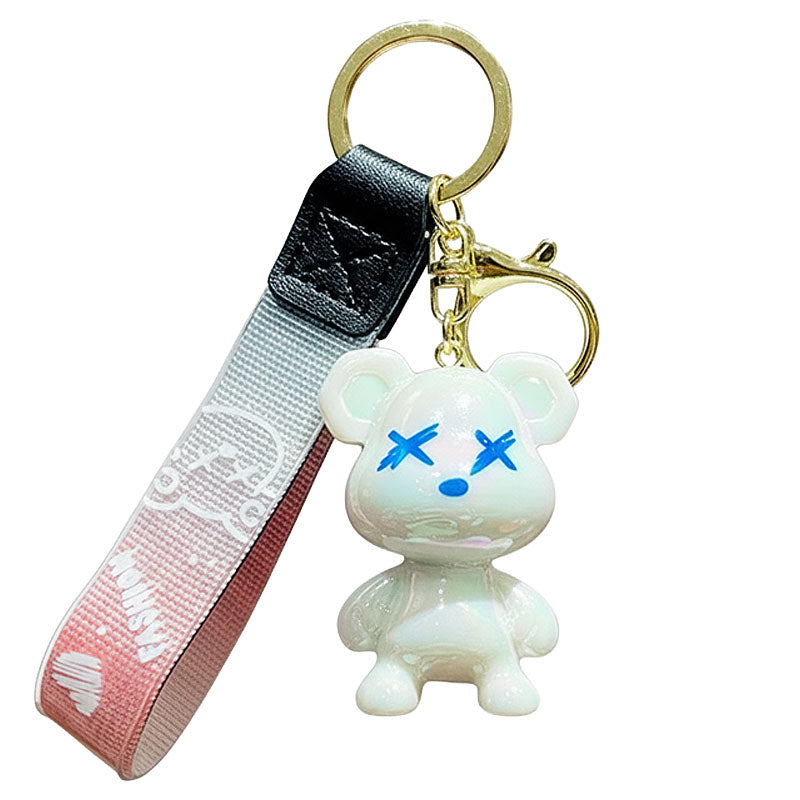 クマ キーチャーム キーホルダー キーリング キーチェーン バッグチャーム ストラップ アクセサリー 紛失予防 かわいい ジュエリー 可愛い 雑貨 鍵 車 レディース カップル 小物 ギフト プレゼント