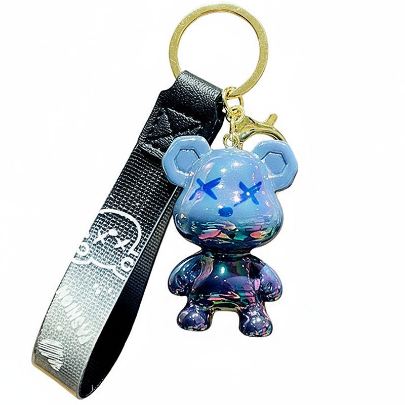 クマ キーチャーム キーホルダー キーリング キーチェーン バッグチャーム ストラップ アクセサリー 紛失予防 かわいい ジュエリー 可愛い 雑貨 鍵 車 レディース カップル 小物 ギフト プレゼント