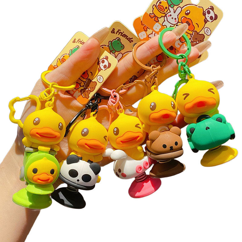 Duck 鴨 キーチャーム キーホルダー キーリング キーチェーン バッグチャーム ストラップ アクセサリー 紛失予防 かわいい ジュエリー 可愛い 雑貨 鍵 車 レディース カップル 小物 ギフト プレゼント