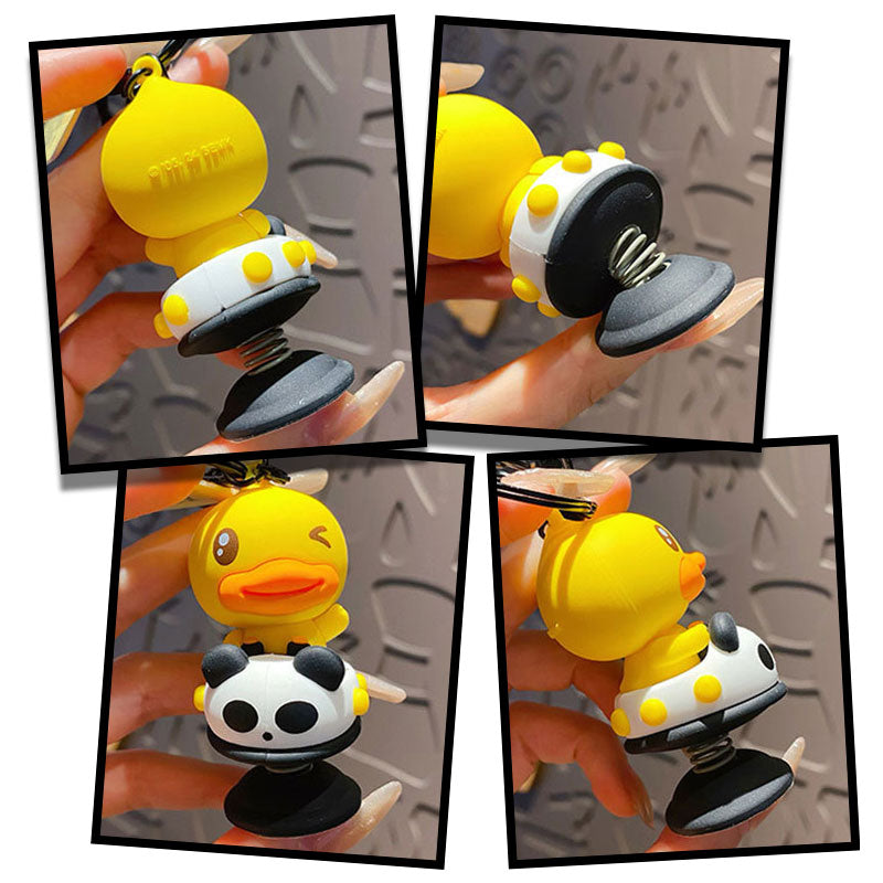 Duck 鴨 キーチャーム キーホルダー キーリング キーチェーン バッグチャーム ストラップ アクセサリー 紛失予防 かわいい ジュエリー 可愛い 雑貨 鍵 車 レディース カップル 小物 ギフト プレゼント