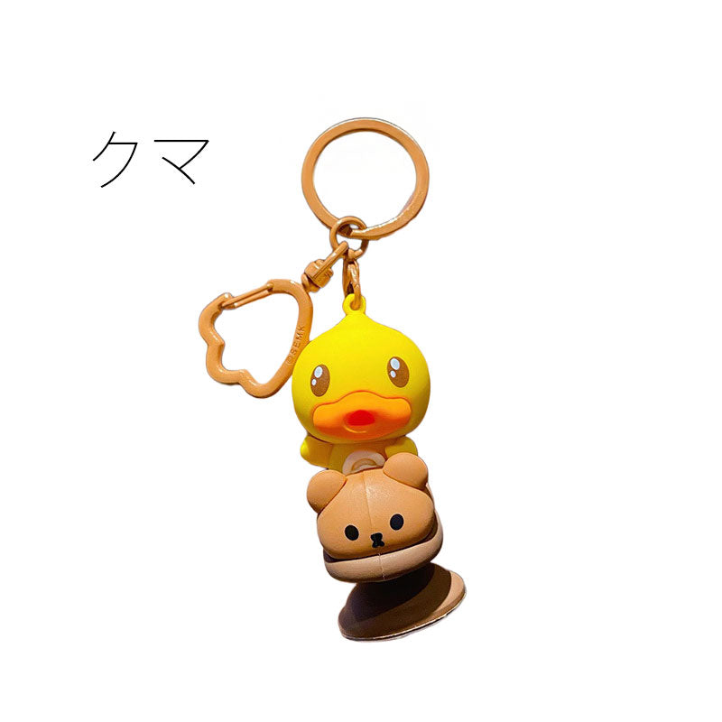 Duck 鴨 キーチャーム キーホルダー キーリング キーチェーン バッグチャーム ストラップ アクセサリー 紛失予防 かわいい ジュエリー 可愛い 雑貨 鍵 車 レディース カップル 小物 ギフト プレゼント