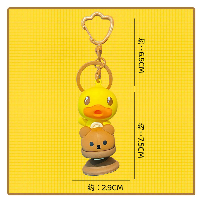 Duck 鴨 キーチャーム キーホルダー キーリング キーチェーン バッグチャーム ストラップ アクセサリー 紛失予防 かわいい ジュエリー 可愛い 雑貨 鍵 車 レディース カップル 小物 ギフト プレゼント