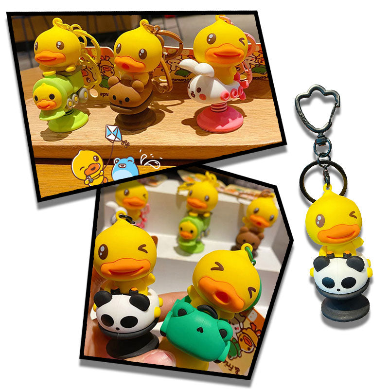 Duck 鴨 キーチャーム キーホルダー キーリング キーチェーン バッグチャーム ストラップ アクセサリー 紛失予防 かわいい ジュエリー 可愛い 雑貨 鍵 車 レディース カップル 小物 ギフト プレゼント