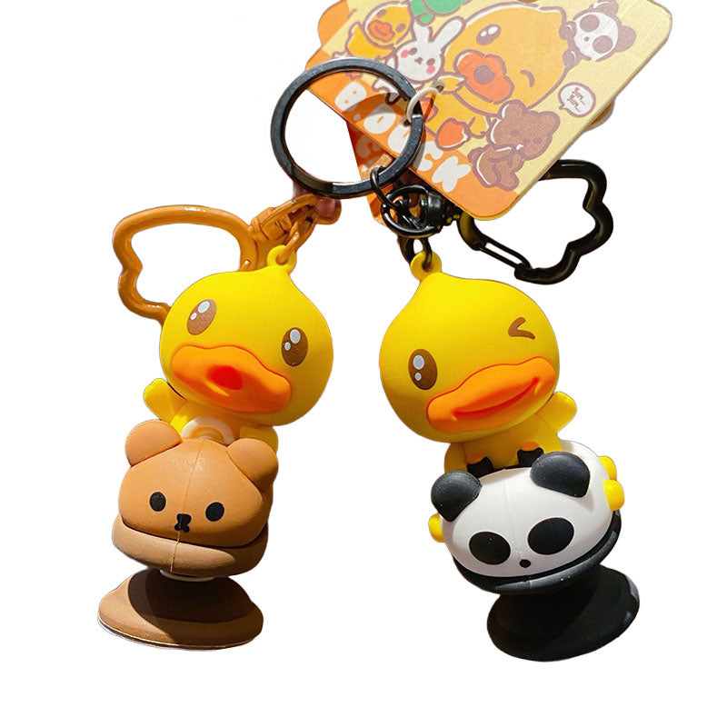 Duck 鴨 キーチャーム キーホルダー キーリング キーチェーン バッグチャーム ストラップ アクセサリー 紛失予防 かわいい ジュエリー 可愛い 雑貨 鍵 車 レディース カップル 小物 ギフト プレゼント