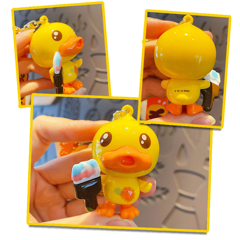 Duck 画家 キーチャーム キーホルダー キーリング キーチェーン バッグチャーム ストラップ アクセサリー 紛失予防 かわいい ジュエリー 可愛い 雑貨 鍵 車 レディース カップル 小物 ギフト プレゼント