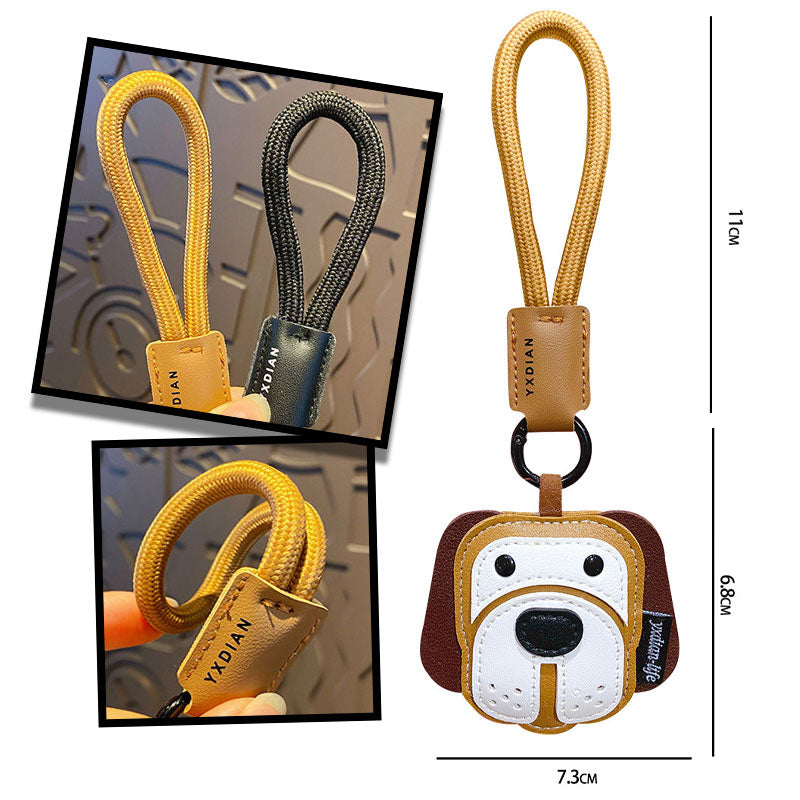 犬 革 キーチャーム キーホルダー キーリング キーチェーン バッグチャーム ストラップ アクセサリー 紛失予防 かわいい ジュエリー 可愛い 雑貨 鍵 車 レディース カップル 小物 ギフト プレゼント