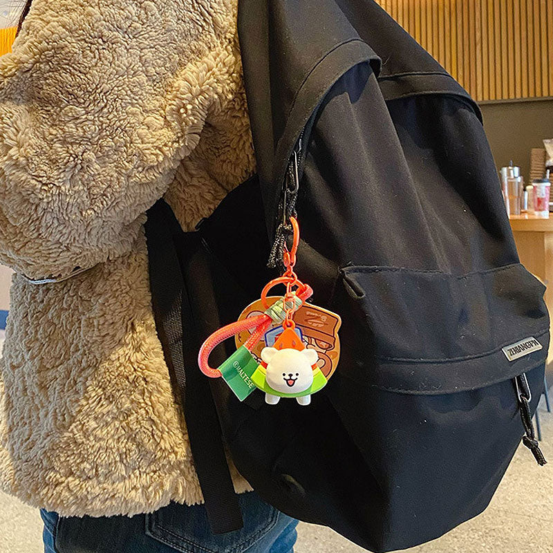 犬 フルーツ キーチャーム キーホルダー キーリング キーチェーン バッグチャーム ストラップ アクセサリー 紛失予防 かわいい ジュエリー 可愛い 雑貨 鍵 車 レディース カップル 小物 ギフト プレゼント
