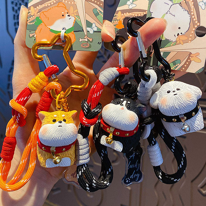犬 毛 キーチャーム キーホルダー キーリング キーチェーン バッグチャーム ストラップ アクセサリー 紛失予防 かわいい ジュエリー 可愛い 雑貨 鍵 車 レディース カップル 小物 ギフト プレゼント