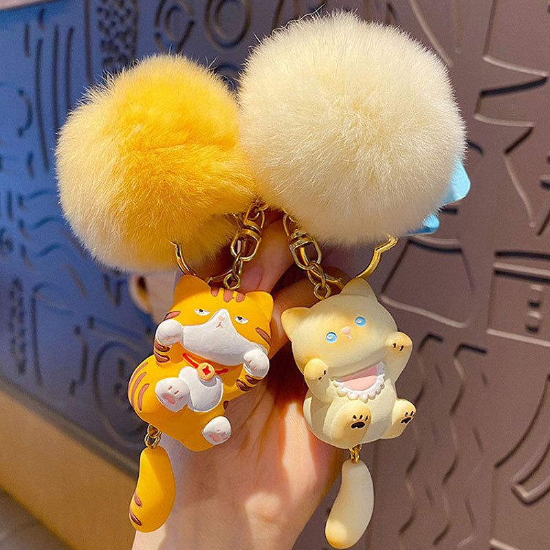 猫 元気 キーチャーム キーホルダー キーリング キーチェーン バッグチャーム ストラップ アクセサリー 紛失予防 かわいい ジュエリー 可愛い 雑貨 鍵 車 レディース カップル 小物 ギフト プレゼント