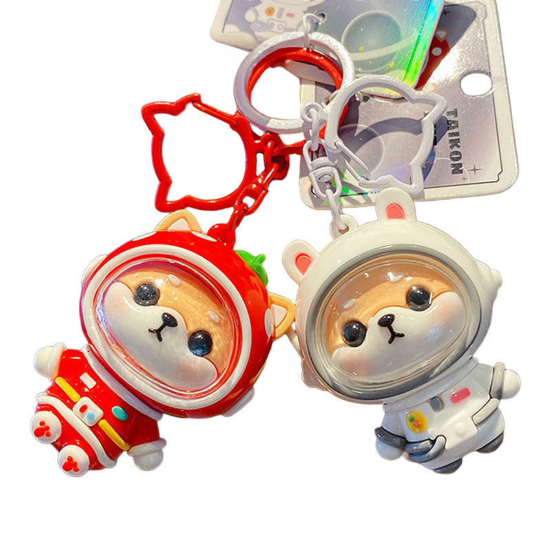 柴犬 宇宙 キーチャーム キーホルダー キーリング キーチェーン バッグチャーム ストラップ アクセサリー 紛失予防 かわいい ジュエリー 可愛い 雑貨 鍵 車 レディース カップル 小物 ギフト プレゼント