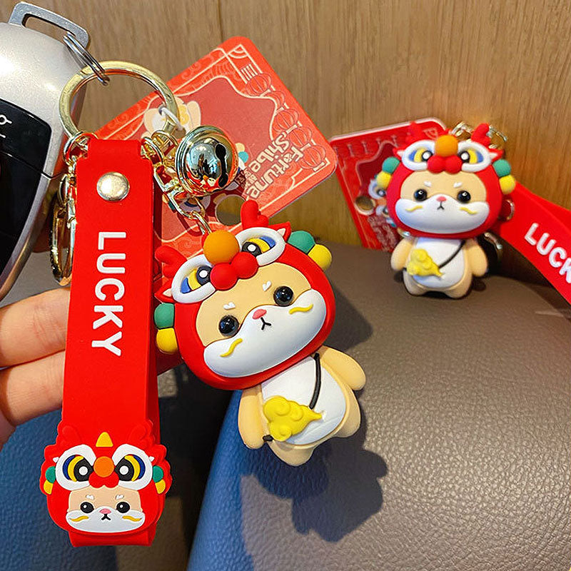 柴犬 新年 キーチャーム キーホルダー キーリング キーチェーン バッグチャーム ストラップ アクセサリー 紛失予防 かわいい ジュエリー 可愛い 雑貨 鍵 車 レディース カップル 小物 ギフト プレゼント
