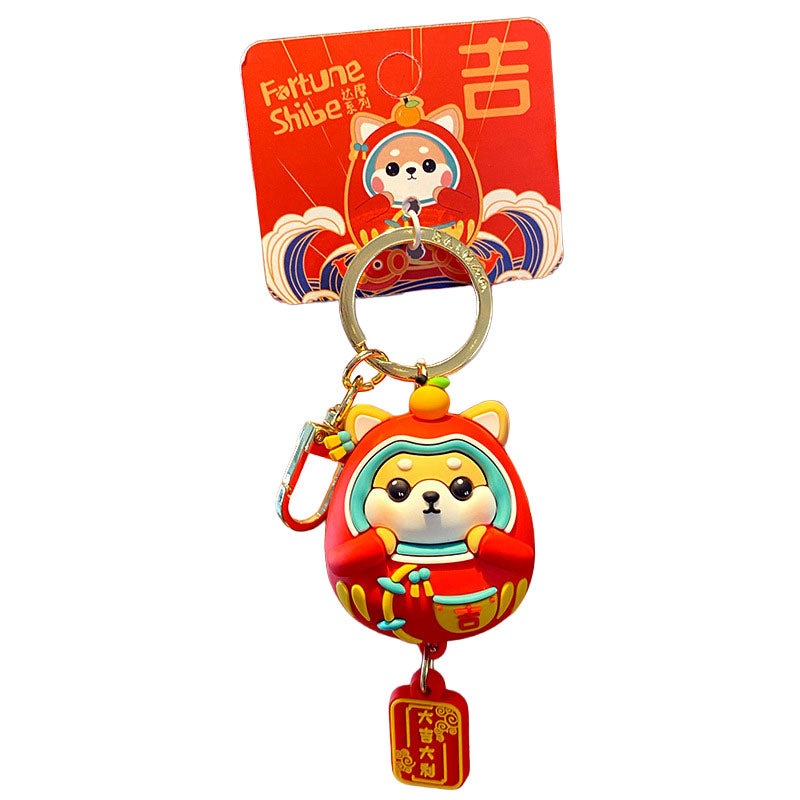 柴犬 新年 キーチャーム キーホルダー キーリング キーチェーン バッグチャーム ストラップ アクセサリー 紛失予防 かわいい ジュエリー 可愛い 雑貨 鍵 車 レディース カップル 小物 ギフト プレゼント