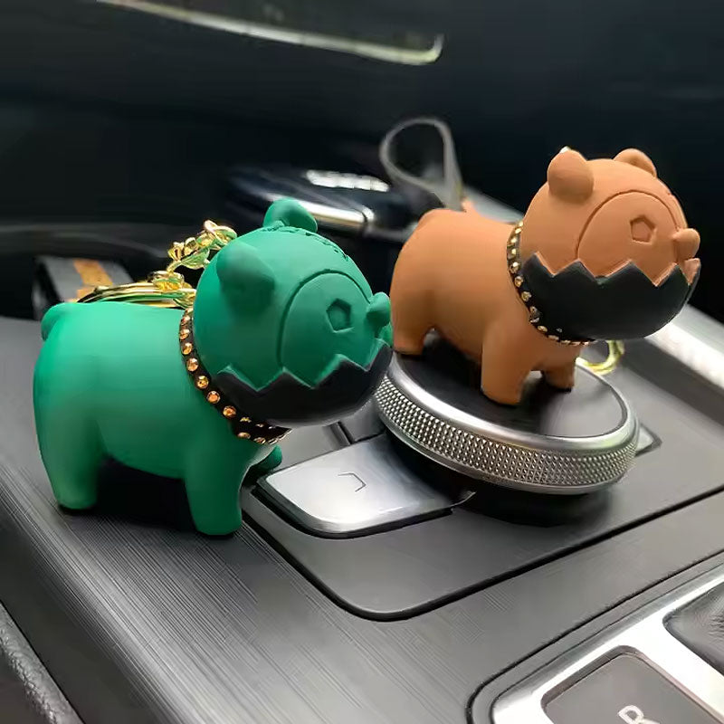 ブルドッグ 機械犬 キーチャーム キーホルダー キーリング キーチェーン バッグチャーム ストラップ アクセサリー 紛失予防 かわいい ジュエリー 可愛い 雑貨 鍵 車 レディース カップル 小物 ギフト プレゼント