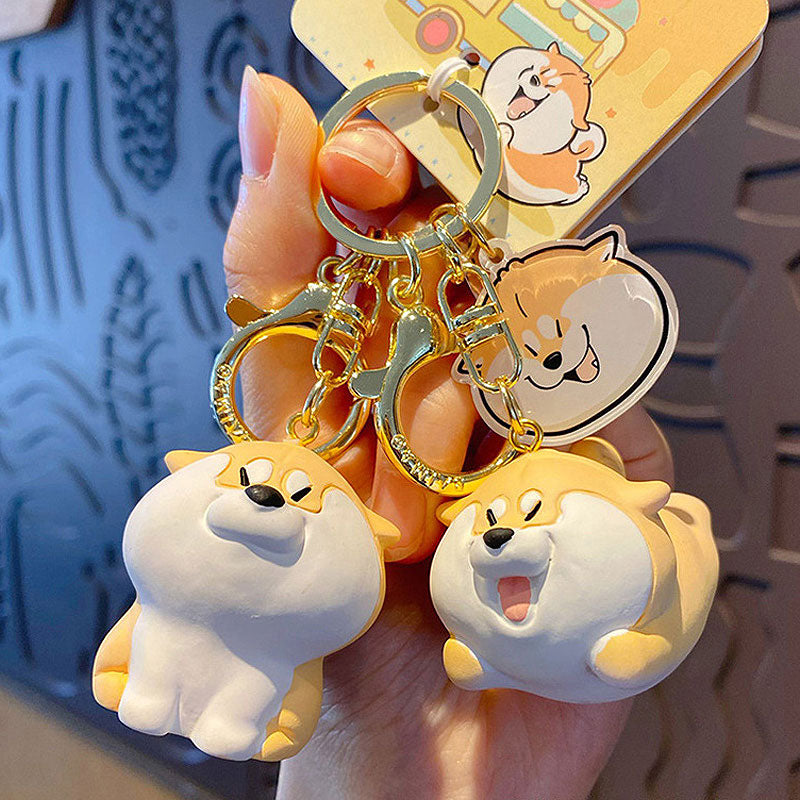 柴犬 怠け キーチャーム キーホルダー キーリング キーチェーン バッグチャーム ストラップ アクセサリー 紛失予防 かわいい ジュエリー 可愛い 雑貨 鍵 車 レディース カップル 小物 ギフト プレゼント