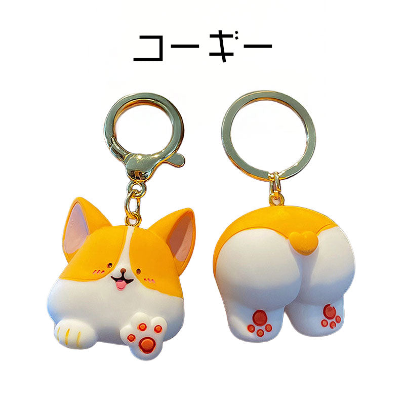 ペア 動物 キーチャーム キーホルダー キーリング キーチェーン バッグチャーム ストラップ アクセサリー 紛失予防 かわいい ジュエリー 可愛い 雑貨 鍵 車 レディース カップル 小物 ギフト プレゼント