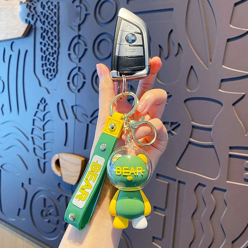 ベア 宇宙 キーチャーム キーホルダー キーリング キーチェーン バッグチャーム ストラップ アクセサリー 紛失予防 かわいい ジュエリー 可愛い 雑貨 鍵 車 レディース カップル 小物 ギフト プレゼント