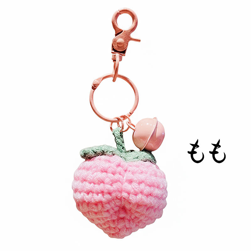 ひまわり みかん 果物 編み物 キーチャーム キーホルダー キーリング キーチェーン バッグチャーム ストラップ アクセサリー 紛失予防 かわいい ジュエリー 可愛い 雑貨 鍵 車 レディース カップル 小物 ギフト プレゼント