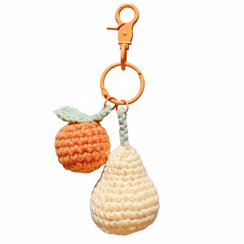 ひまわり みかん 果物 編み物 キーチャーム キーホルダー キーリング キーチェーン バッグチャーム ストラップ アクセサリー 紛失予防 かわいい ジュエリー 可愛い 雑貨 鍵 車 レディース カップル 小物 ギフト プレゼント
