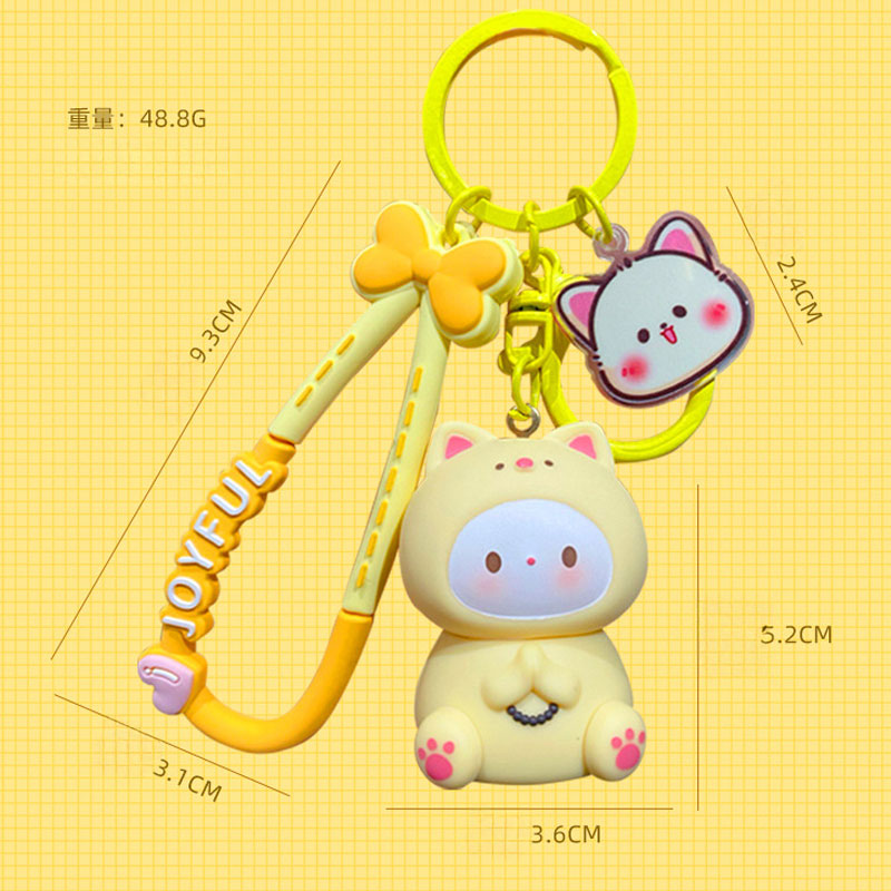 ねこ 癒し キーチャーム キーホルダー キーリング キーチェーン バッグチャーム ストラップ アクセサリー 紛失予防 かわいい ジュエリー 可愛い 雑貨 鍵 車 レディース カップル 小物 ギフト プレゼント