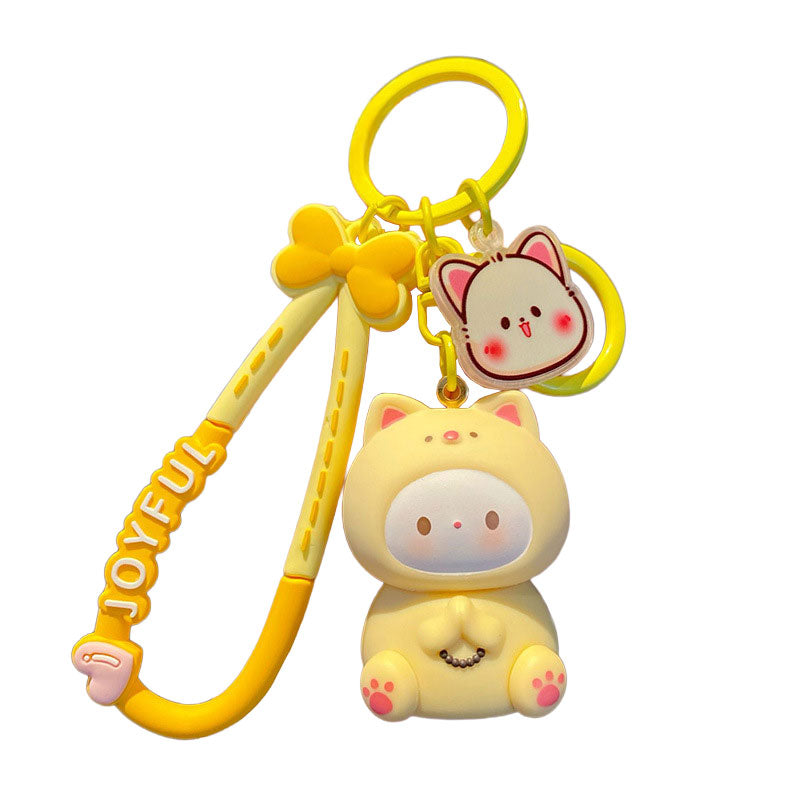 ねこ 癒し キーチャーム キーホルダー キーリング キーチェーン バッグチャーム ストラップ アクセサリー 紛失予防 かわいい ジュエリー 可愛い 雑貨 鍵 車 レディース カップル 小物 ギフト プレゼント