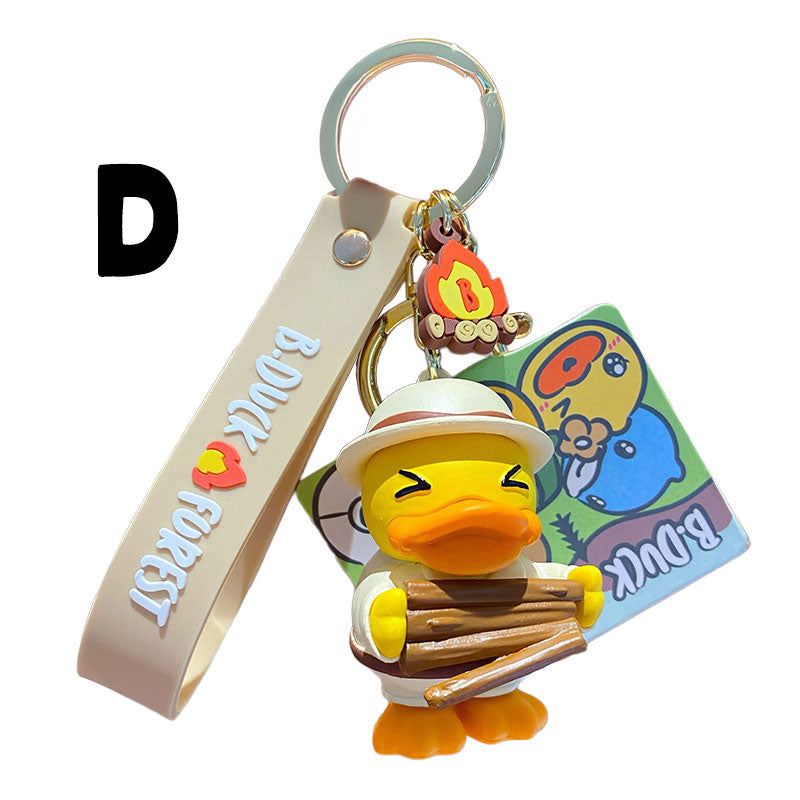 Duck ジャングル キーチャーム キーホルダー キーリング キーチェーン バッグチャーム ストラップ アクセサリー 紛失予防 かわいい ジュエリー 可愛い 雑貨 鍵 車 レディース カップル 小物 ギフト プレゼント