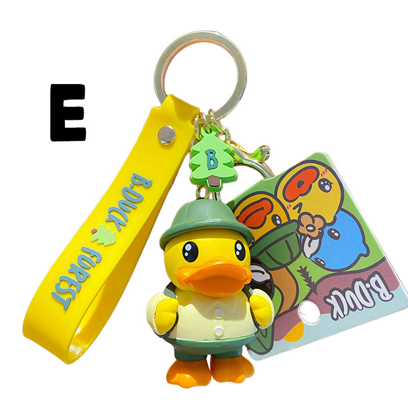 Duck ジャングル キーチャーム キーホルダー キーリング キーチェーン バッグチャーム ストラップ アクセサリー 紛失予防 かわいい ジュエリー 可愛い 雑貨 鍵 車 レディース カップル 小物 ギフト プレゼント