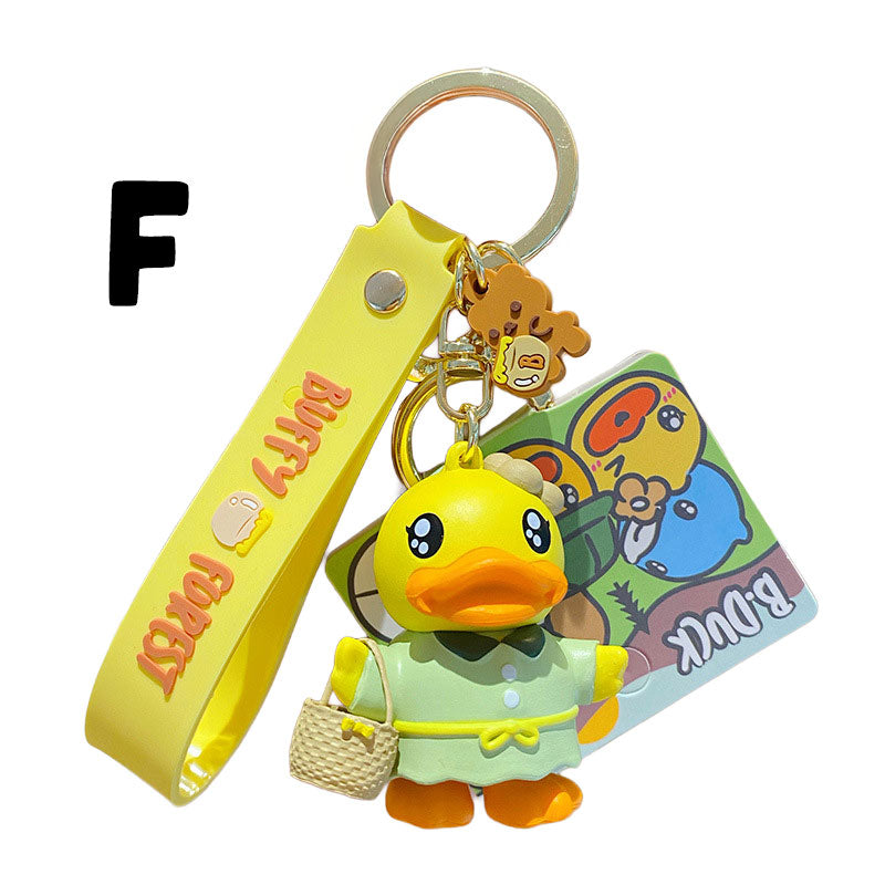 Duck ジャングル キーチャーム キーホルダー キーリング キーチェーン バッグチャーム ストラップ アクセサリー 紛失予防 かわいい ジュエリー 可愛い 雑貨 鍵 車 レディース カップル 小物 ギフト プレゼント